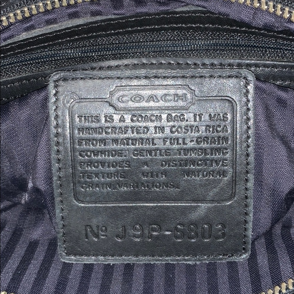 Vintage Coach Black Leather Crossbody Bag w/adjustable strap - Picture 8 of 13